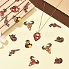 16Pcs 8 Styles West Cowboy Alloy Enamel Pendants ENAM-YW0009-30-4
