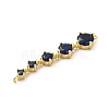 Rack Plating Brass Pave Cubic Zirconia Connector Charms KK-G458-02G-04-3