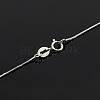 Trendy Unisex Rhodium Plated 925 Sterling Silver Snake Chain Necklaces STER-M034-A-09-3
