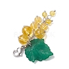 Grape Synthetic Citrine Pendant Decorations HJEW-TA00266-04-4