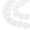 Electroplate Imitation Jade Glass Beads Strands EGLA-Q132-6MM-01B-01-3