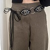 Alloy with Imitation Leather Eye Link Knot Tie Chain Belts for Women FS-WG2C858-01-3