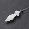 Natural Quartz Crystal Pointed Dowsing Pendulums AJEW-B020-05P-08-4