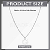 1Pc Brass Chain & 304 Stainless Steel Letter Pendant Necklaces NJEW-LP0001-35G-P-2