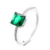 Brass Micro Pave Cubic Zirconia Finger Rings for Women FS-WG14AB5-01-5