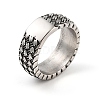 Steampunk Style 304 Stainless Steel Wide Band Rings RJEW-R316-01AS-B-3