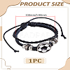 1Pc Sport Theme Cowhide Multi-strabd Bracelets BJEW-LP0003-50E-2
