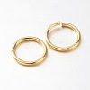 Eco-Friendly PVD Vacuum Plating & Long-Lasting Plated Brass Open Jump Rings KK-E663-4mm-G-2