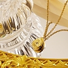 Elegant Stainless Steel Water Drop Pendant Necklace for Women's Party Wear. ZM6568-1-1