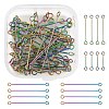 60Pcs 3 Style Ion Plating(IP) 304 Stainless Steel Eye Pins STAS-LS0001-62MC-2