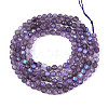 AB Color Plated Natural Amethyst Beads Strands G-T144-A07-04-2