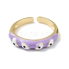 (Jewelry Parties Factory Sale)Brass Enamel Cuff Rings RJEW-O043-05-3
