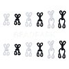 DICOSMETIC 72Pcs 6 Styles Polyester Garment Hook and Eye FIND-DC0005-57-8