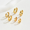 3 Pairs Vintage Smooth Brass Hoop Earring Sets MK3125-2-3