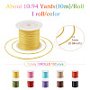 10 Rolls 10 Colors Waxed Polyester Cords YC-TA0001-04-3