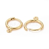 Rack Plating Eco-friendly Brass Hoop Earring Findings KK-D075-07G-RS-2