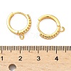 Brass Micro Pave Clear Cubic Zirconia Hoop Earring Findings KK-H532-14B-G-3