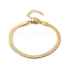304 Stainless Steel Herringbone Chains Bracelet for Men Women BJEW-D450-01G-02-3