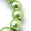 Baking Paint Pearlized Glass Pearl Round Bead Strands X-HY-Q330-8mm-26-3