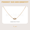 1Pc Sunset Stainless Steel Resin Pendant Necklaces NJEW-LP0009-51-2