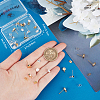 20Pcs 2 Colors Flat Round Brass Stud Earring Finding KK-BBC0013-38-3