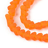 Frosted Transparent Glass Beads X1-GLAA-N016-4mm-09-3