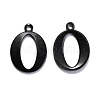 304 Stainless Steel Alphabet Charms STAS-H122-O-EB-1