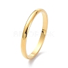 2mm Polished Plain Dome Finger Ring for Girl Women RJEW-C012-05F-G-3