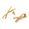 Vacuum Plating 304 Stainless Steel Stud Earrings EJEW-C085-10G-2