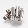 Stainless Steel Locking Tube Magnetic Clasps X-STAS-H019-2-1