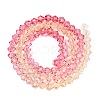 Gradient Color Baking Paint Glass Bead Strands DGLA-A039-T6mm-A02-2