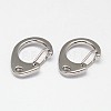 Tarnish Resistant Oval 304 Stainless Steel Keychain Clasp Findings STAS-D070-03-1