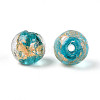 Handmade Gold & Silver Foil Glass Beads FOIL-N030-03A-01E-3