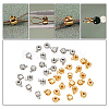 ARRICRAFT 40Pcs 2 Colors Brass Crimp Beads KK-AR0003-27-5