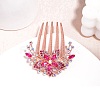 Alloy Rhinestone Hair Combs PW-WGA76E6-02-1