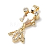 Brass Micro Pave Cubic Zirconia Pendants KK-K375-27G-21-2