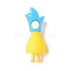 Opaque Resin Cute Duck Big Pendants RESI-D065-B02-2