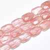 Cherry Quartz Glass Beads Strands G-T122-01N-1