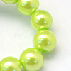 Baking Paint Pearlized Glass Pearl Round Bead Strands HY-Q003-10mm-66-3