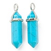 Synthetic Turquoise Pendants G-M378-01P-A28-2