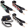 WADORN 3Pcs 3 Colors Adjustable Stripe Pattern Polyester Webbing Bag Straps FIND-WR0009-50A-1