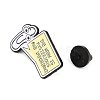 "The Work is Mysterious and Important" Paperclip Enamel Pin JEWB-P057-02EB-3