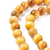Natural Yellow Tiger Eye Beads Strands X-G-G212-8mm-18-2