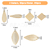 SUPERFINDINGS 60Pcs 6 Style Brass Charms KK-FH0006-01-2