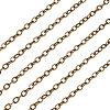 Brass Coated Iron Flat Cable Chains CH-TAC0007-02AB-3
