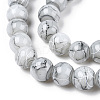 Drawbench Glass Round Beads GLAD-WH0001-01-10-3