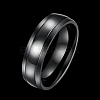 Simple Design Men's 316 Titanium Steel Wide Band Rings RJEW-BB15751-10-2