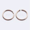 925 Sterling Silver Open Jump Rings STER-F036-02RG-0.8x4mm-2