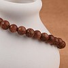 Synthetic Goldstone Bead Stretch Bracelets BJEW-K212-A-002-4