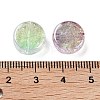 UV Plating Rainbow Iridescent Acrylic Beads OACR-F009-07-3